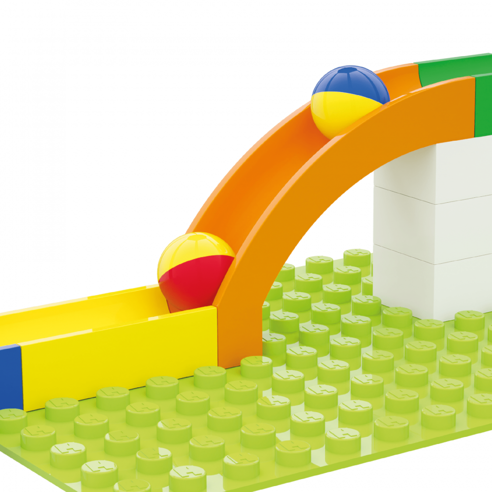 Jucarie copii Marble Run Hubelino - extensie tobogan (12 piese) [3]