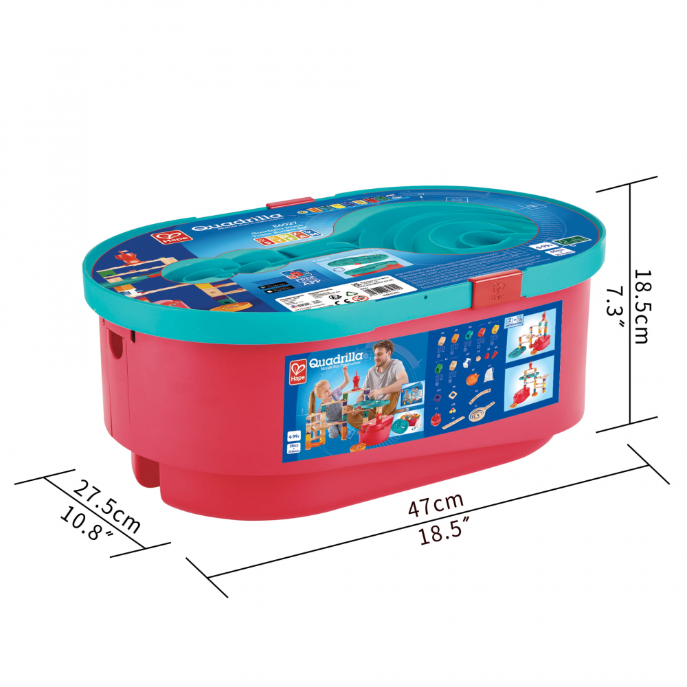 Jucarie copii Quadrilla - circuit cu bile - Set cu galeti (90 piese) [5]