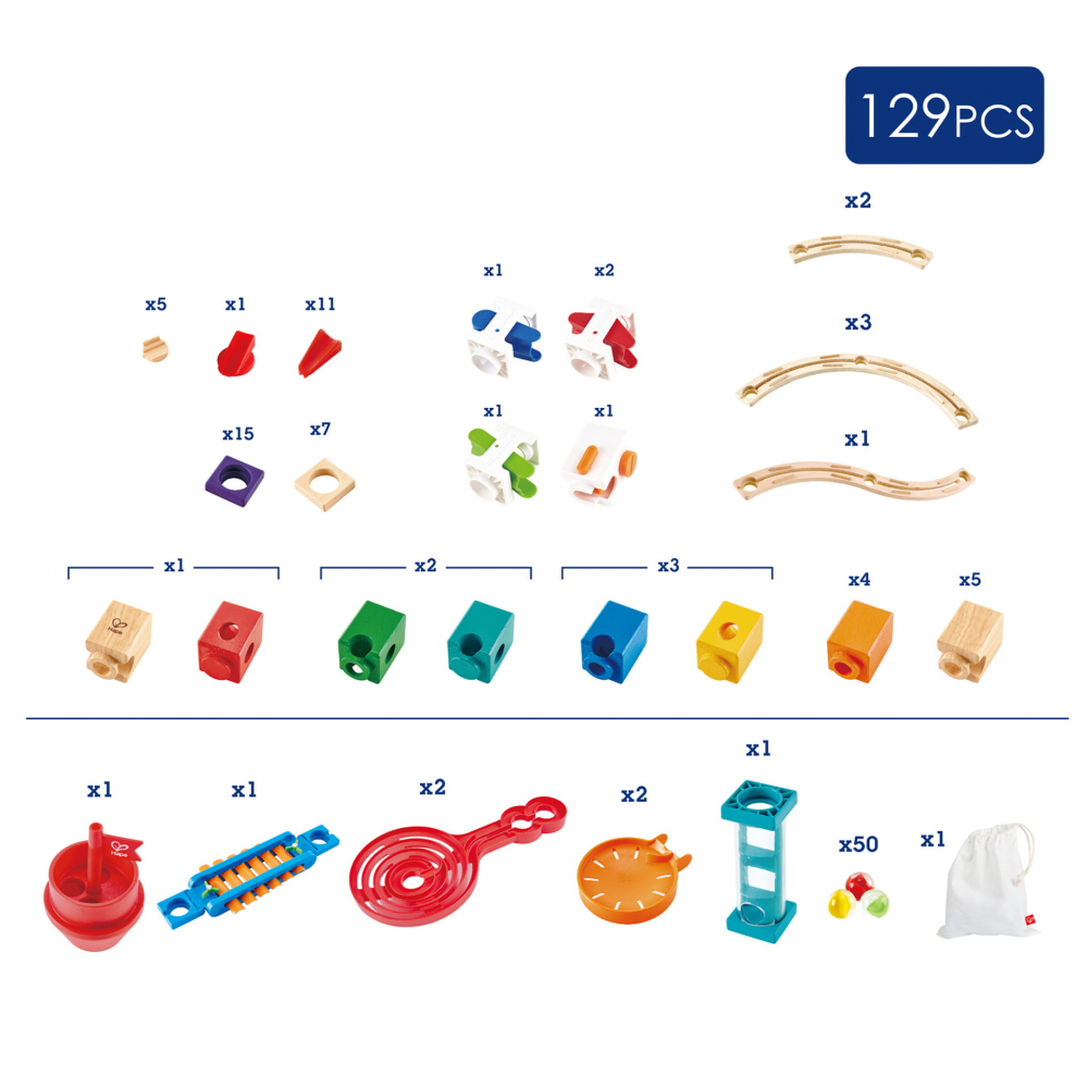 Jucarie copii Quadrilla - circuit cu bile - Super spirala (129 piese) [6]
