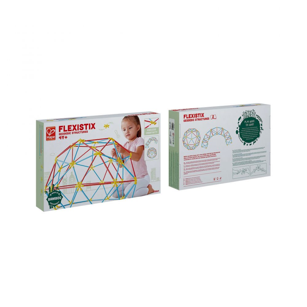 Jucarie din bambus Flexistix - Cupola Geodezica (177 piese) [2]