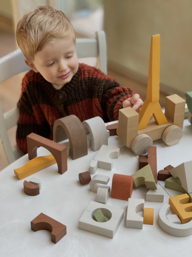 Jucarie din lemn - Blocuri puzzle [4]