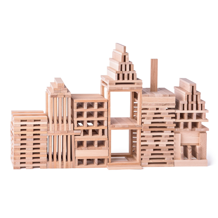 Jucarie din lemn - Caramizi natur Karla (200 piese) [1]