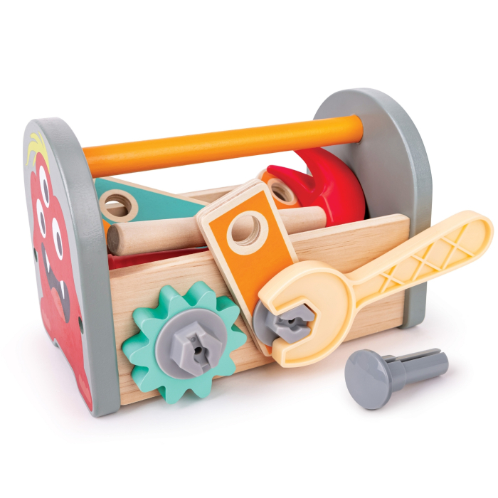 Jucarie din lemn - Cutie colorata cu unelte (17 piese) [1]