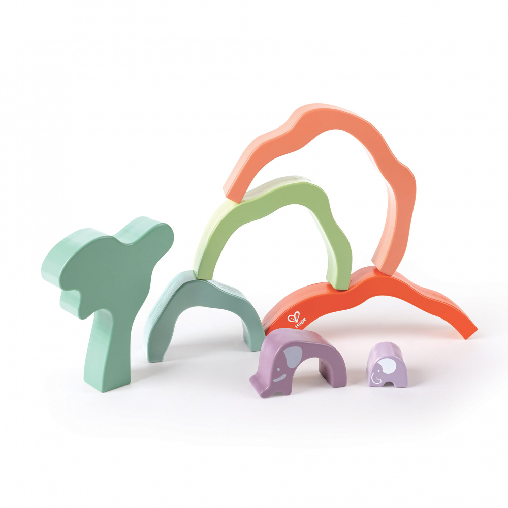 Jucarie din lemn de stivuit - Elefant (7 piese) [5]