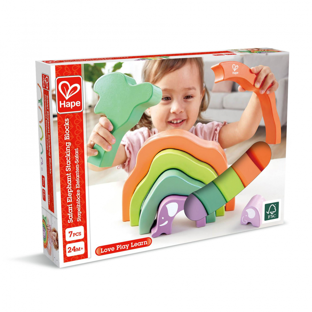 Jucarie din lemn de stivuit - Elefant (7 piese) [1]