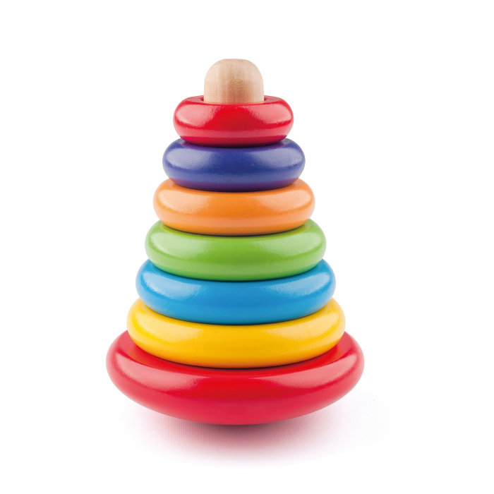 Jucarie din lemn de stivuit - Piramida cu inele [1]