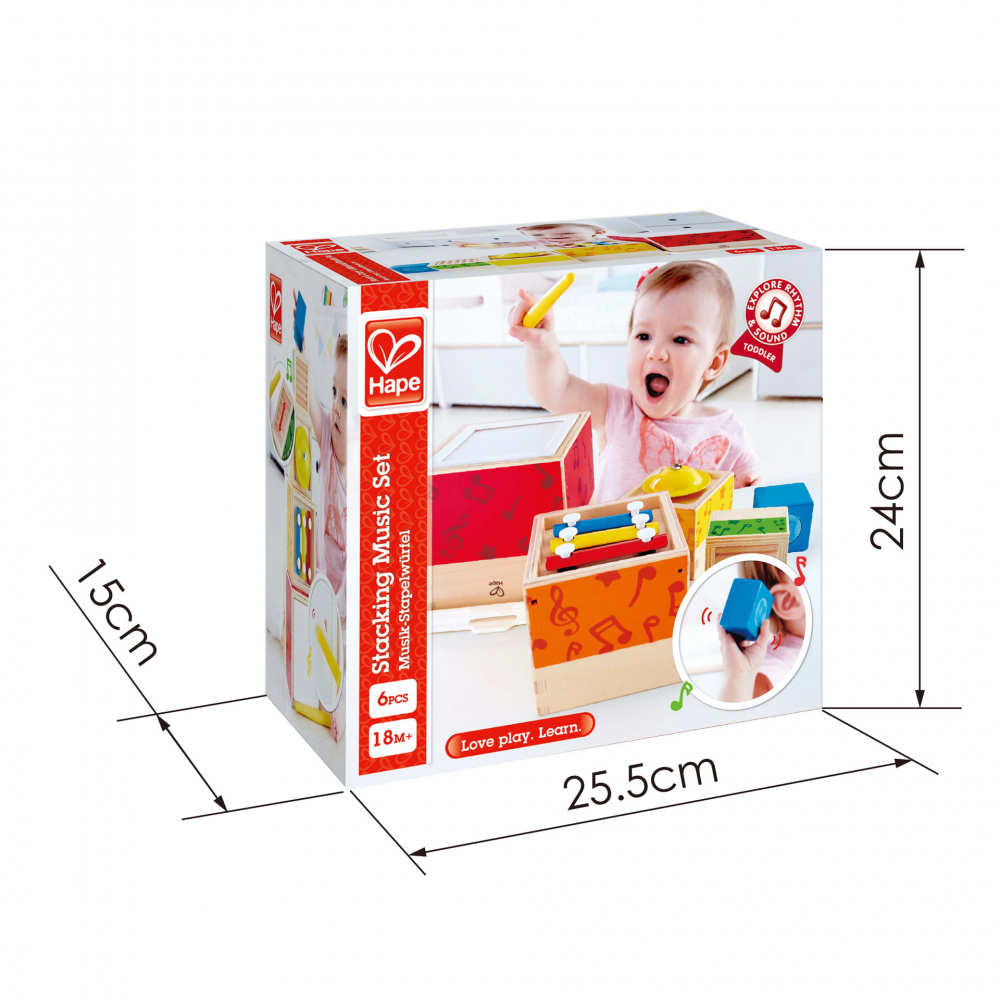 Jucarie din lemn de stivuit - Set muzica cu 6 piese [6]