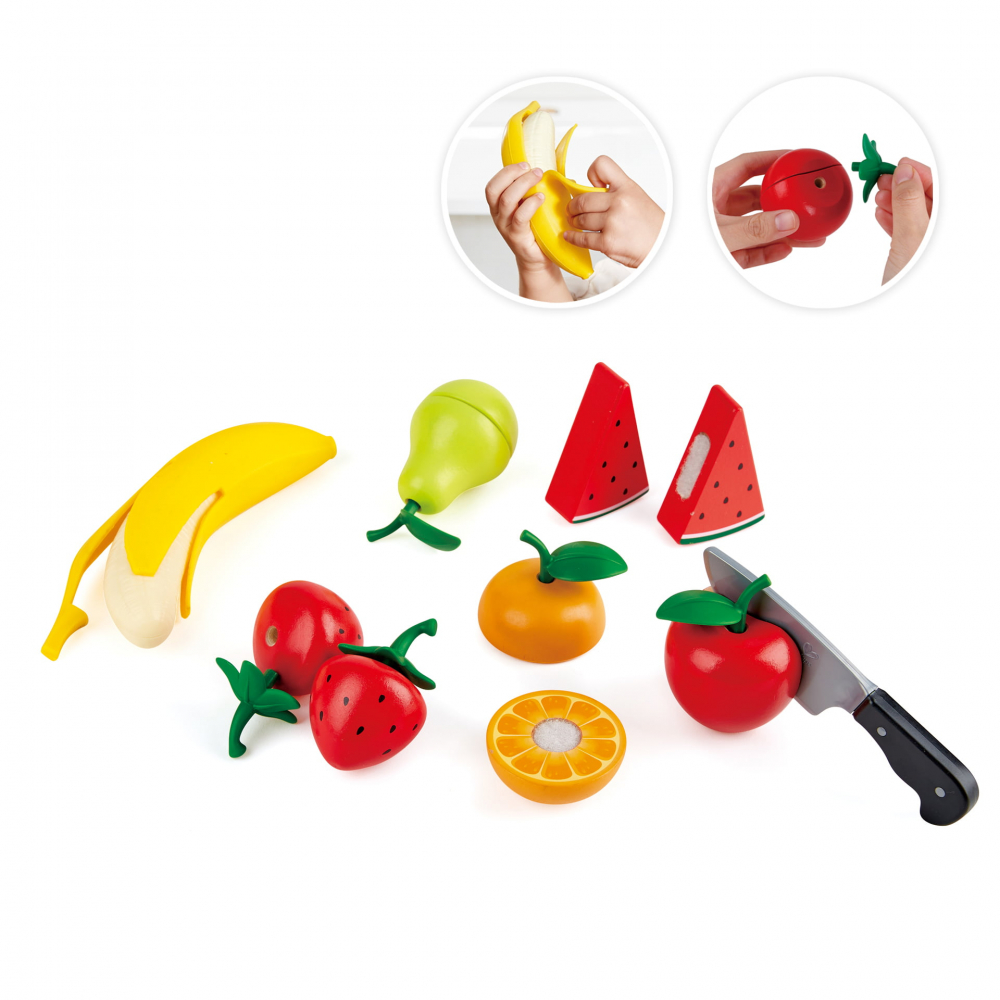Jucarie din lemn - Fructe sanatoase de taiat (9 piese) [1]