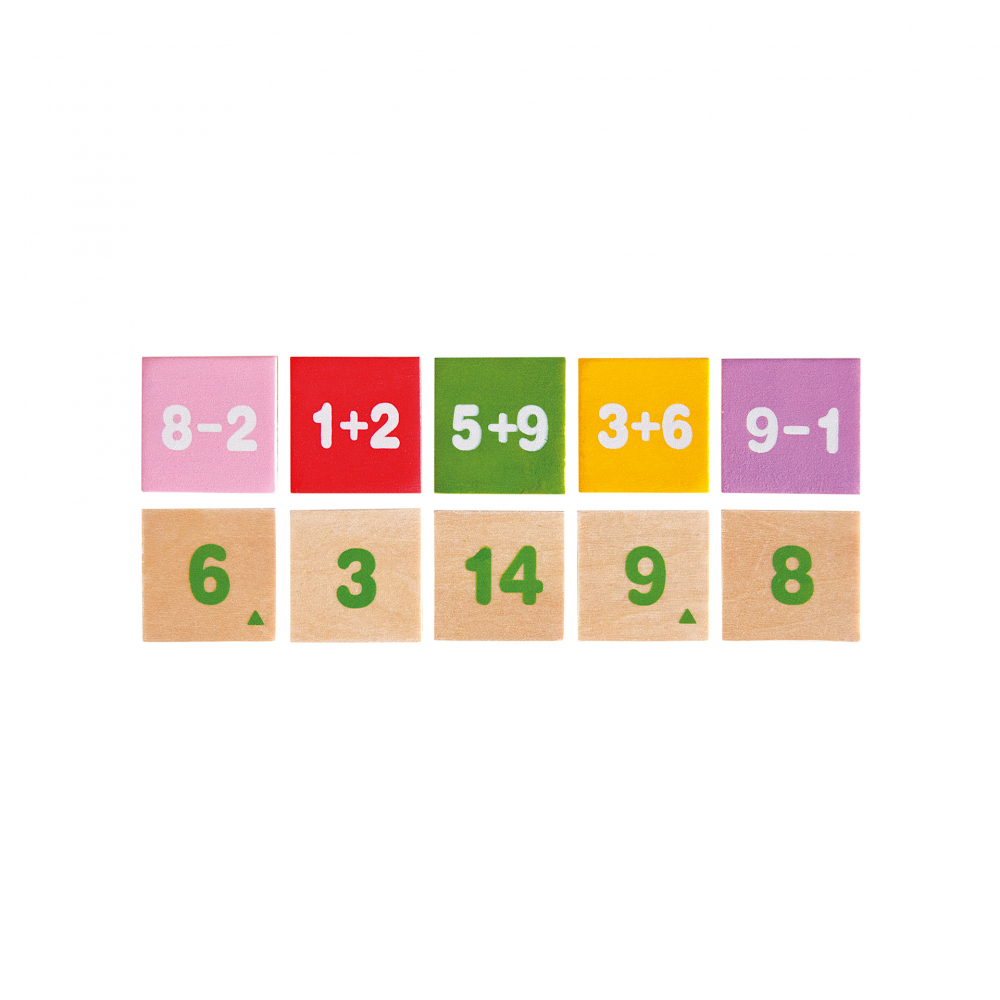 Jucarie din lemn - Invatam matematica, adunare si scadere [2]