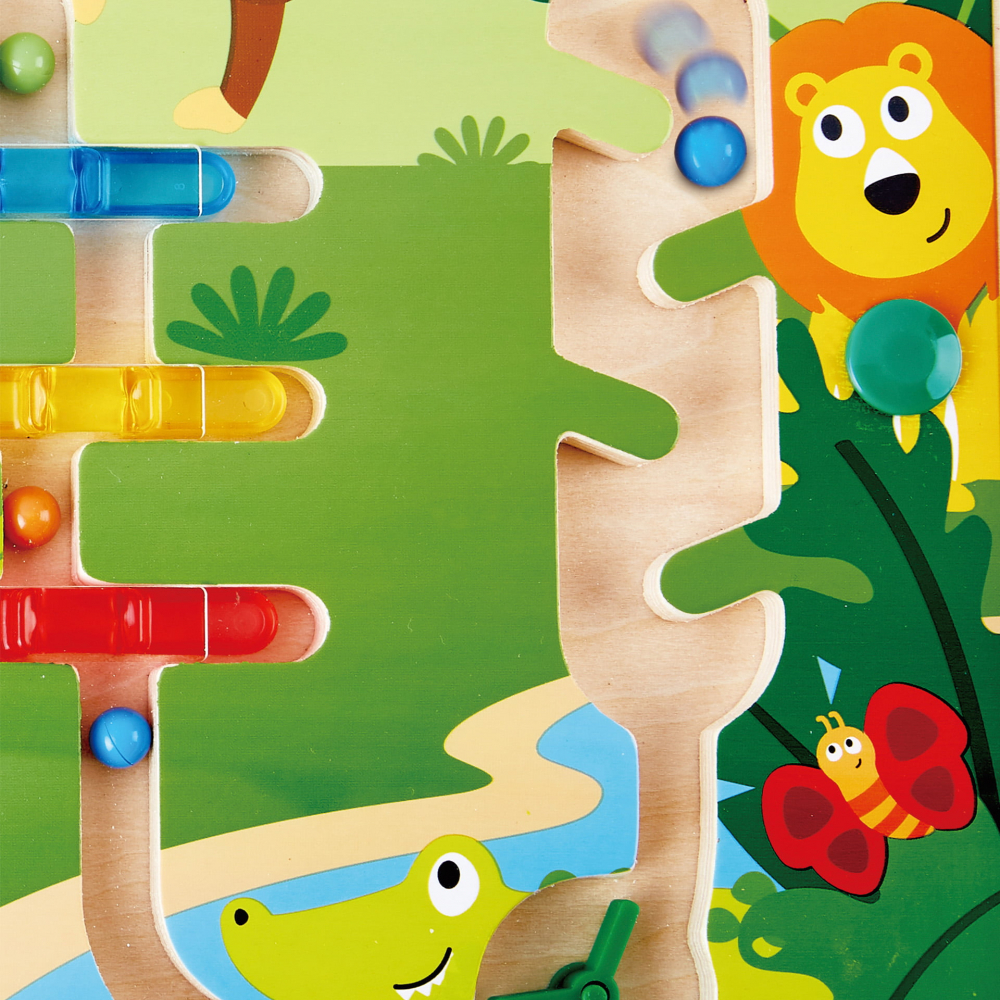 Jucarie din lemn - Labirint magnetic Jungla [6]