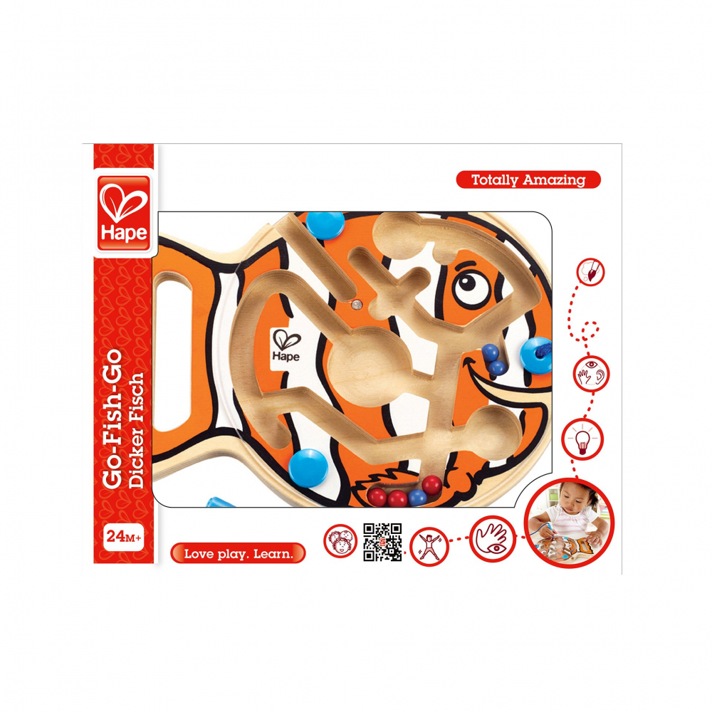 Jucarie din lemn - Labirint magnetic peste [2]