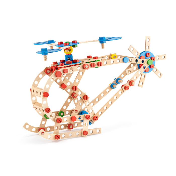 Jucarie din lemn - Set constructie inginer (340 piese) [1]