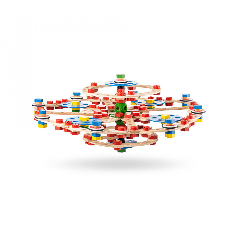 Jucarie din lemn - Set constructie inginer (340 piese) [4]