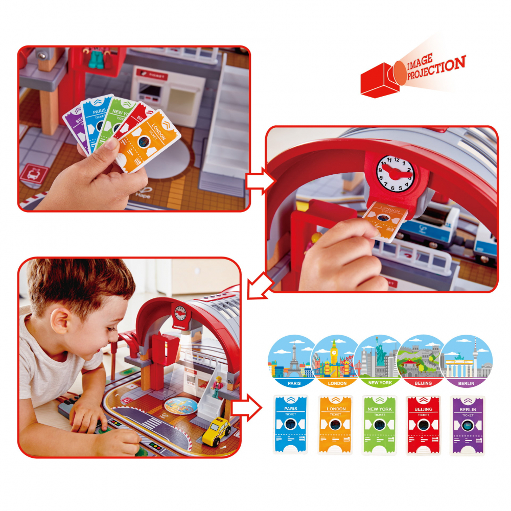 Jucarie din lemn - Set Gara Centrala (45 piese) [3]