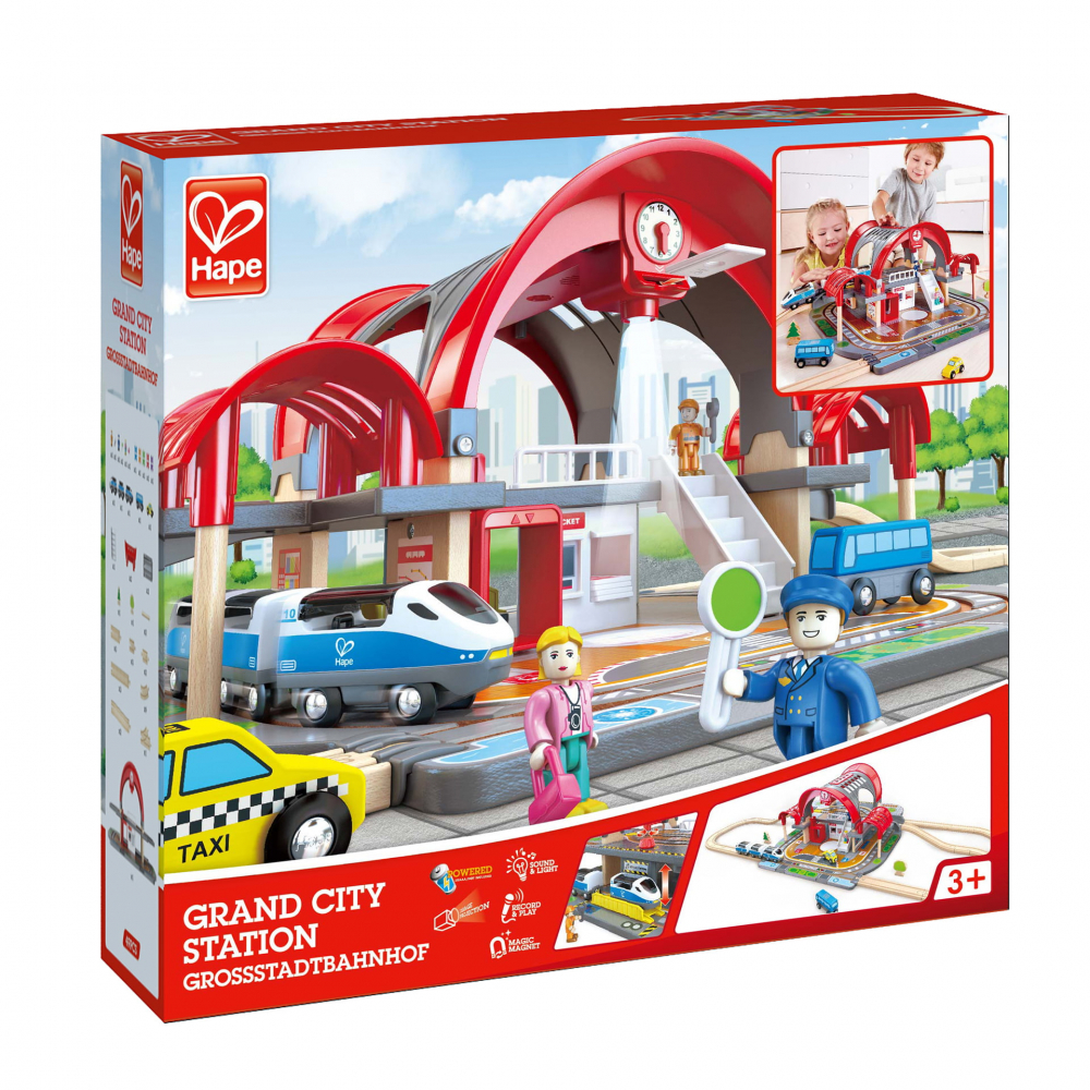 Jucarie din lemn - Set Gara Centrala (45 piese) [6]