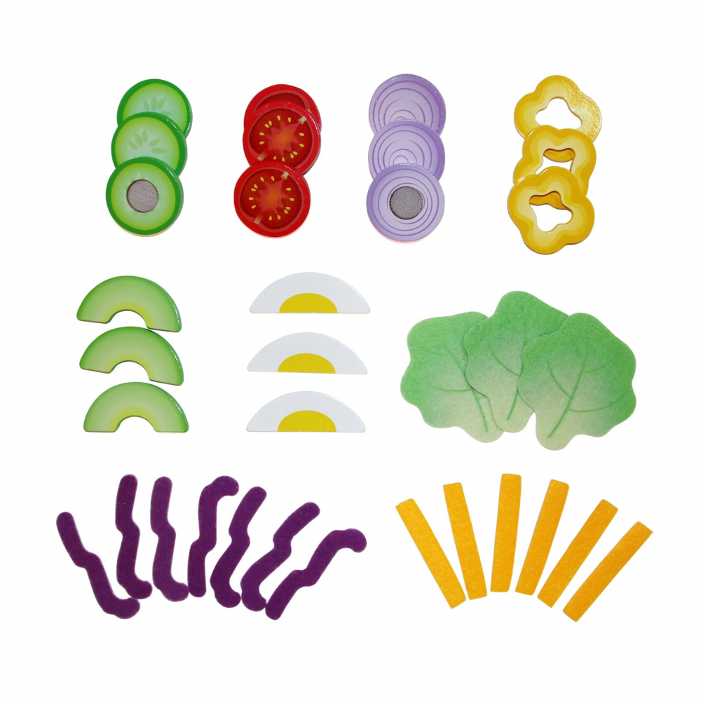 Jucarie din lemn - Set salata (39 piese) [5]