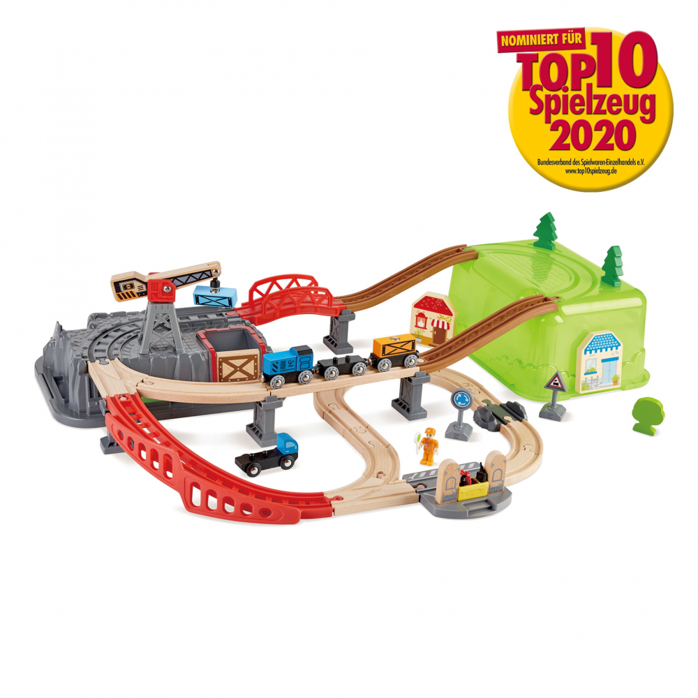 Jucarie din lemn - Set tren constructii (50 piese) [4]