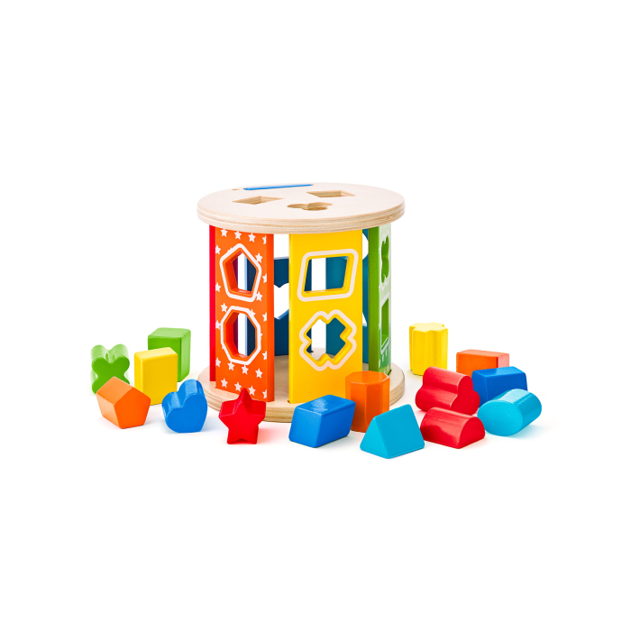 Jucarie din lemn - Sortator de forme rulant [1]