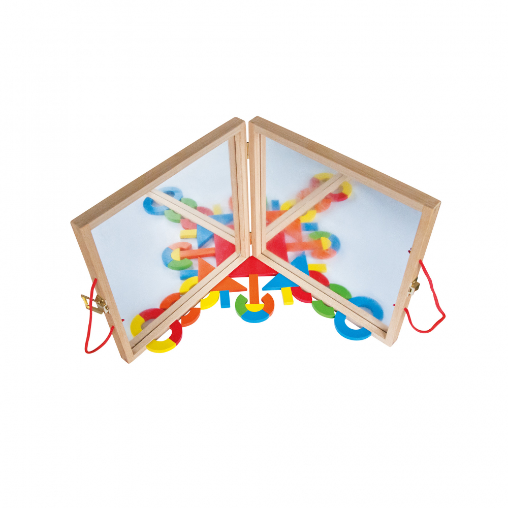 Jucarie din lemn - Tabla magnetica cu forme geometrice [2]
