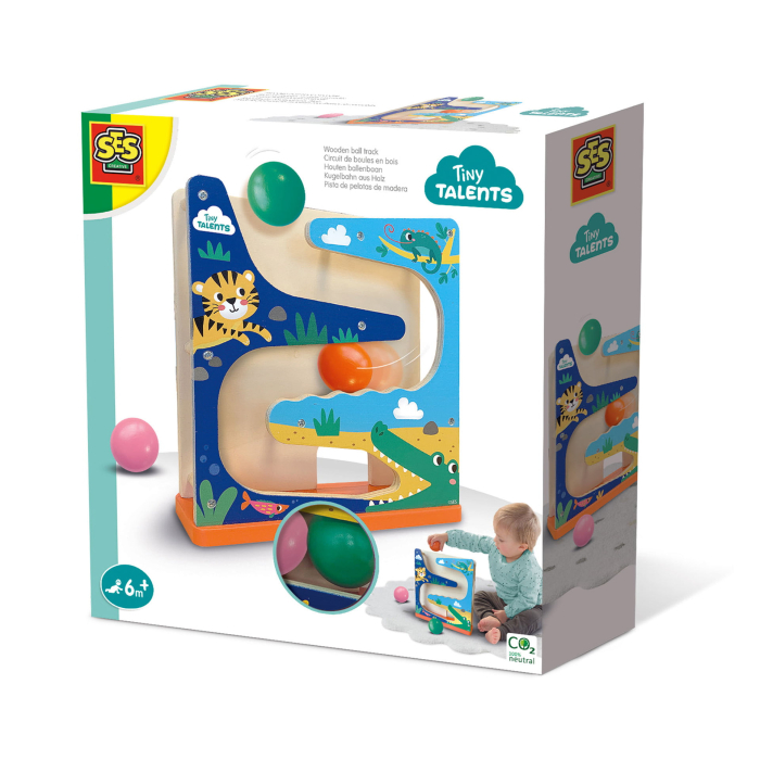 Jucarie din lemn - Traseu cu bile crocodil [1]