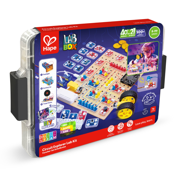 Jucarie Labbox - Circuit Explorer Lab Kit, 100+ experimente (76 piese) [1]