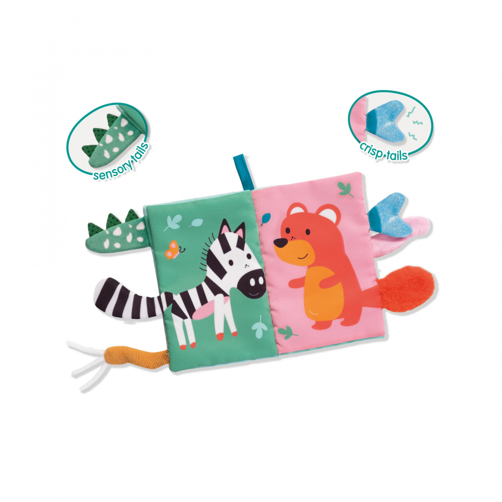 Jucarie senzoriala bebelusi - Carte cu cozi de animale [2]
