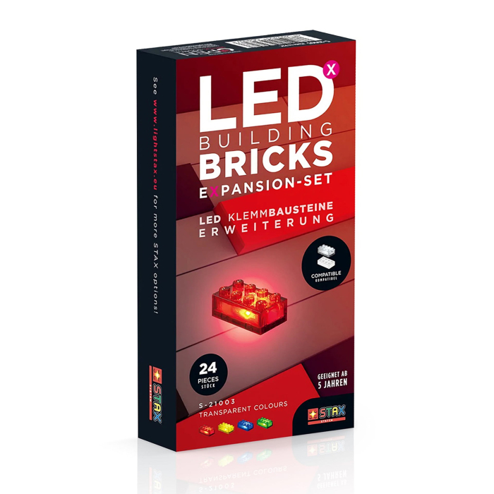 Jucarie - Seturi de constructie cu lumini Stax - Extensie culori transparente (24 piese) [1]