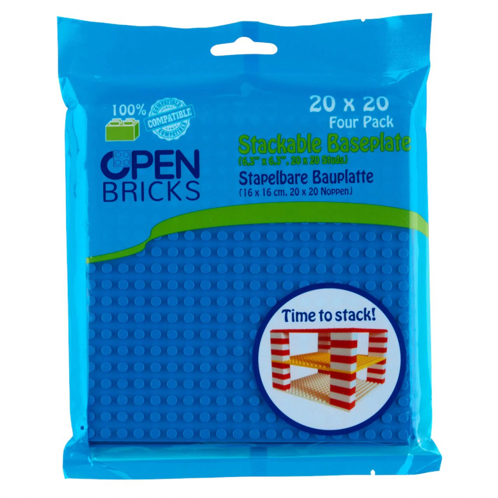 Jucarie - Seturi de constructie - Placi albastre 20x20 (4 buc) [2]
