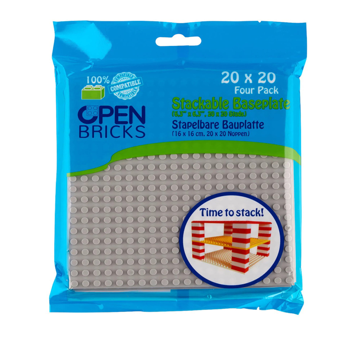 Jucarie - Seturi de constructie - Placi gri deschis 20x20 (4 buc) [1]