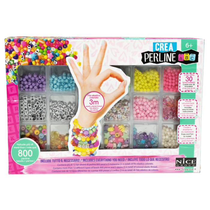 Kit creativ DIY - coliere și brățări cu mărgele, 800 piese, Perline ABC [1]