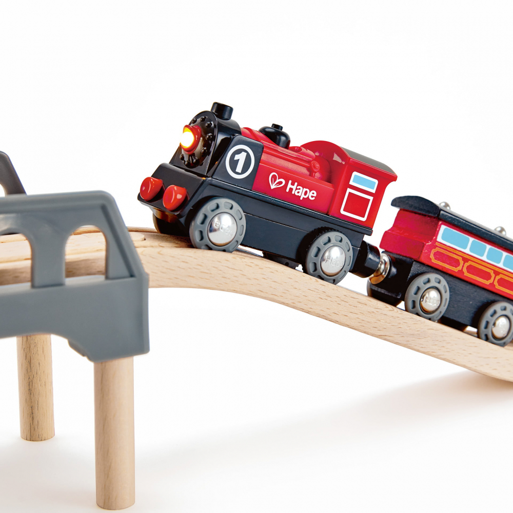 Locomotiva de jucarie din lemn cu baterii [3]