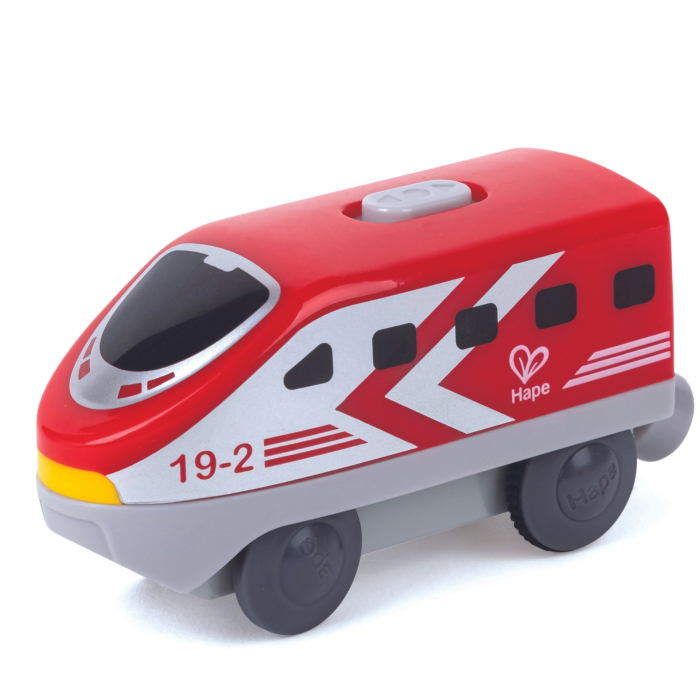 Locomotiva rosie de jucarie cu baterii pentru copii [1]