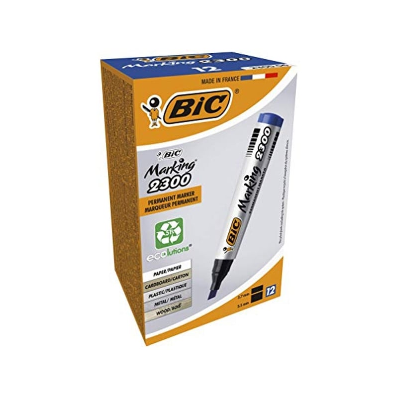 Marker permanent 2300 albastru 12/cutie - BIC [1]