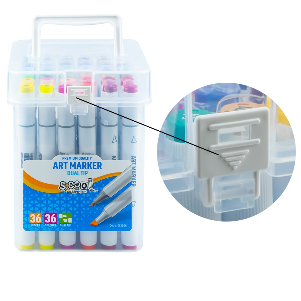 Markere cu 2 capete, 6mm-3mm, 36 cul/set - S-COOL [8]