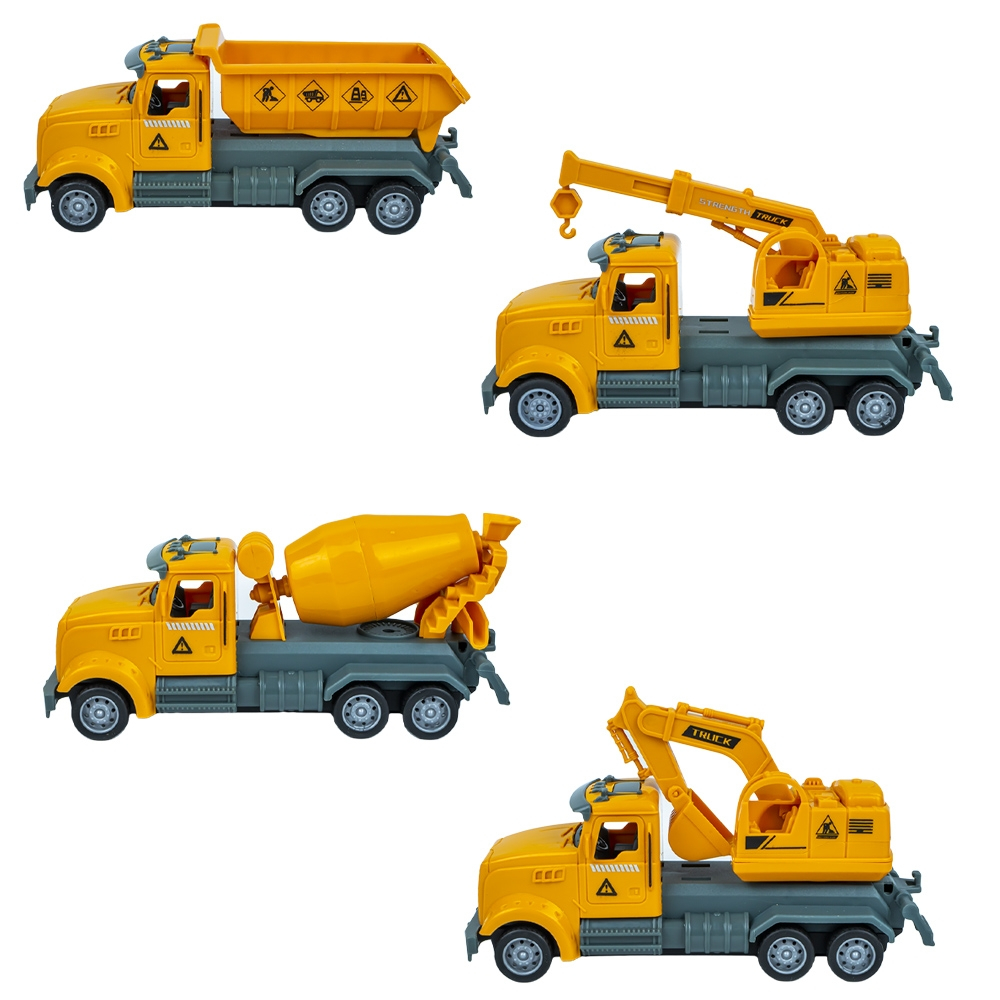 Masini constructie frictiune, 4 buc/set [1]