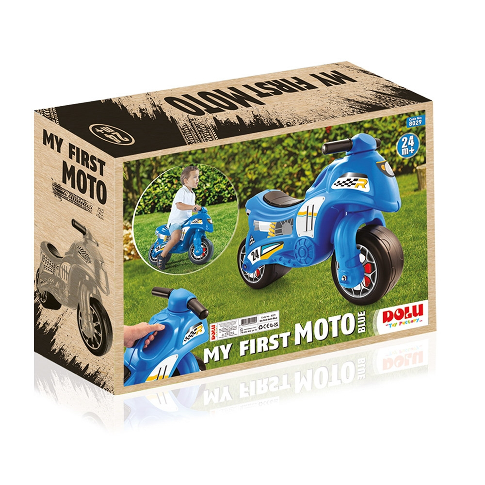 Motocicleta fara pedale, albastru, 50x71x27 cm - Dolu [4]