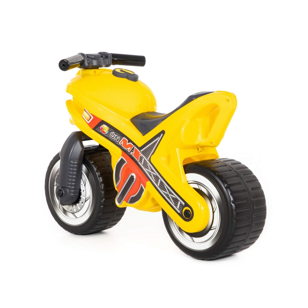 Motocicleta fara pedale, MX-ON, galbena, 70x30x49,3 cm, Polesie [4]