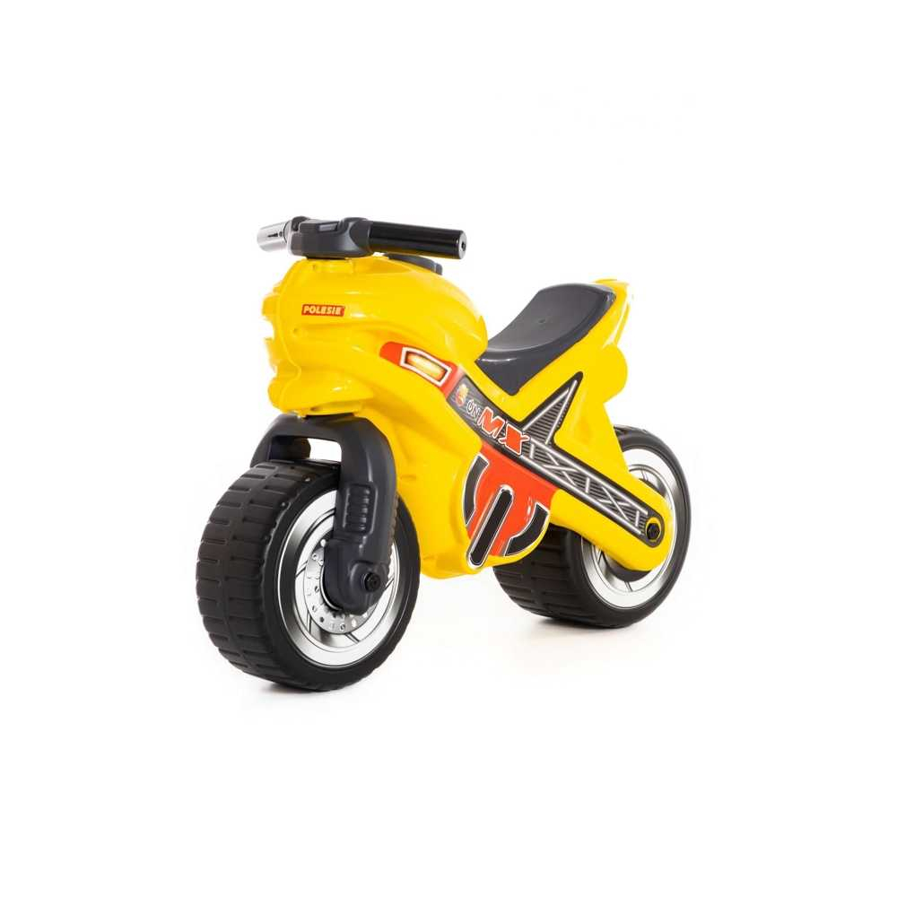Motocicleta fara pedale, MX-ON, galbena, 70x30x49,3 cm, Polesie [1]