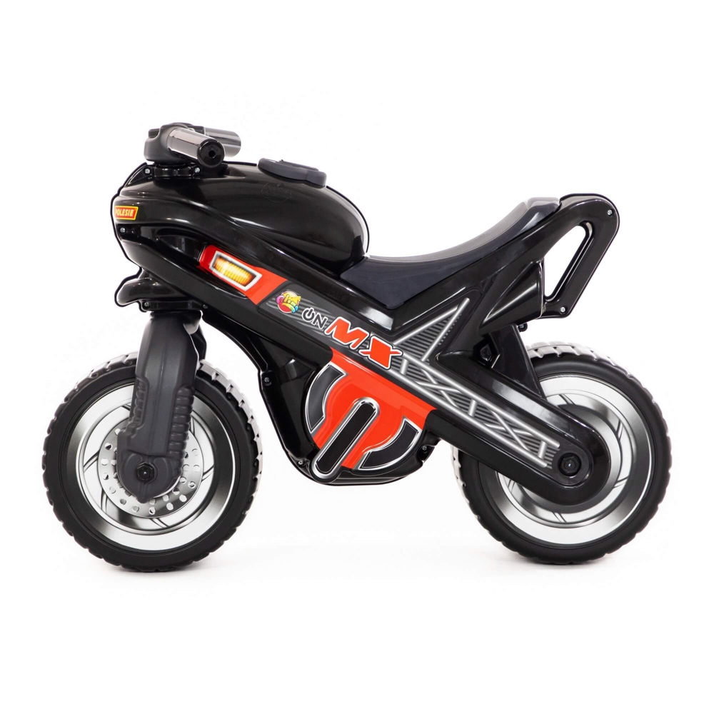 Motocicleta fara pedale, MX-ON, neagra, 70x30x49,3 cm, Polesie [2]