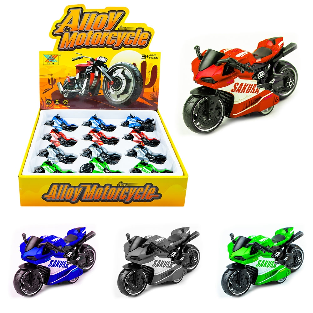 Motociclete frictiune din metal, 12 buc/set [1]