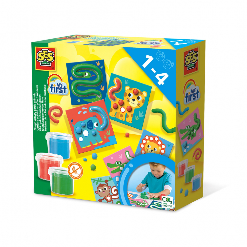 My first - Set creativ copii cu plastilina si cartonase cu animale [1]
