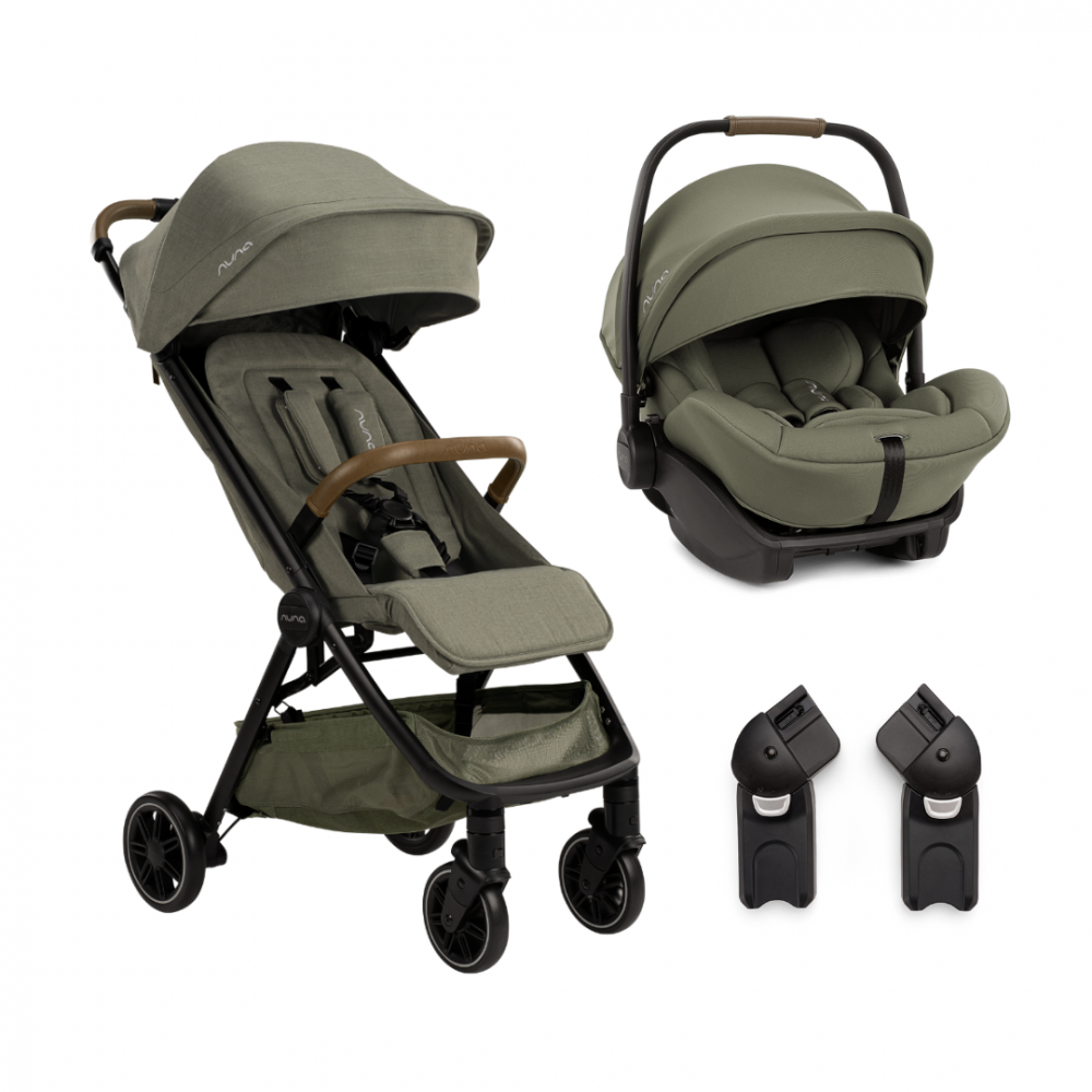 Nuna - Set carucior ultracompact TRVL Pine + Adaptori TRVL + Scoica auto i-Size ARRA Next Pine [1]