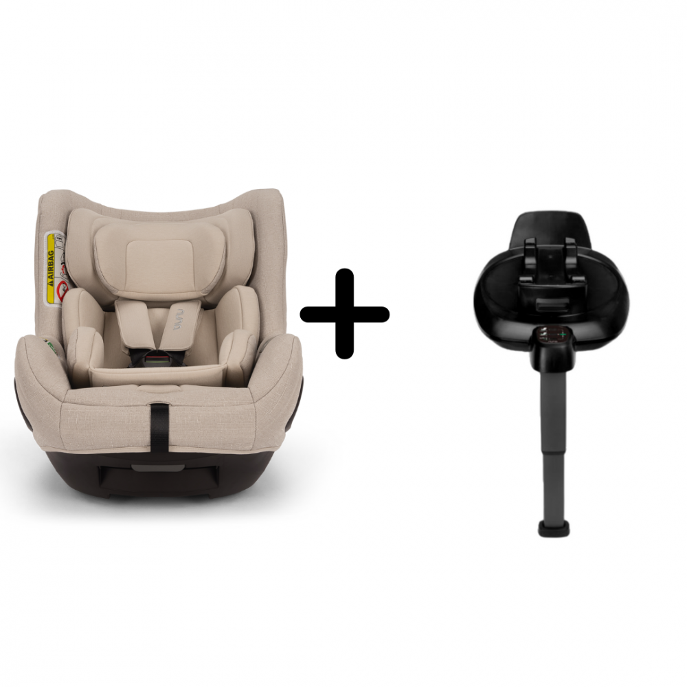 Nuna - Set Scaun auto rotativ i-Size TODL next Biscotti, 40-105 cm + Baza isofix BASE next i-Size pentru TODL next, testat ADAC [1]