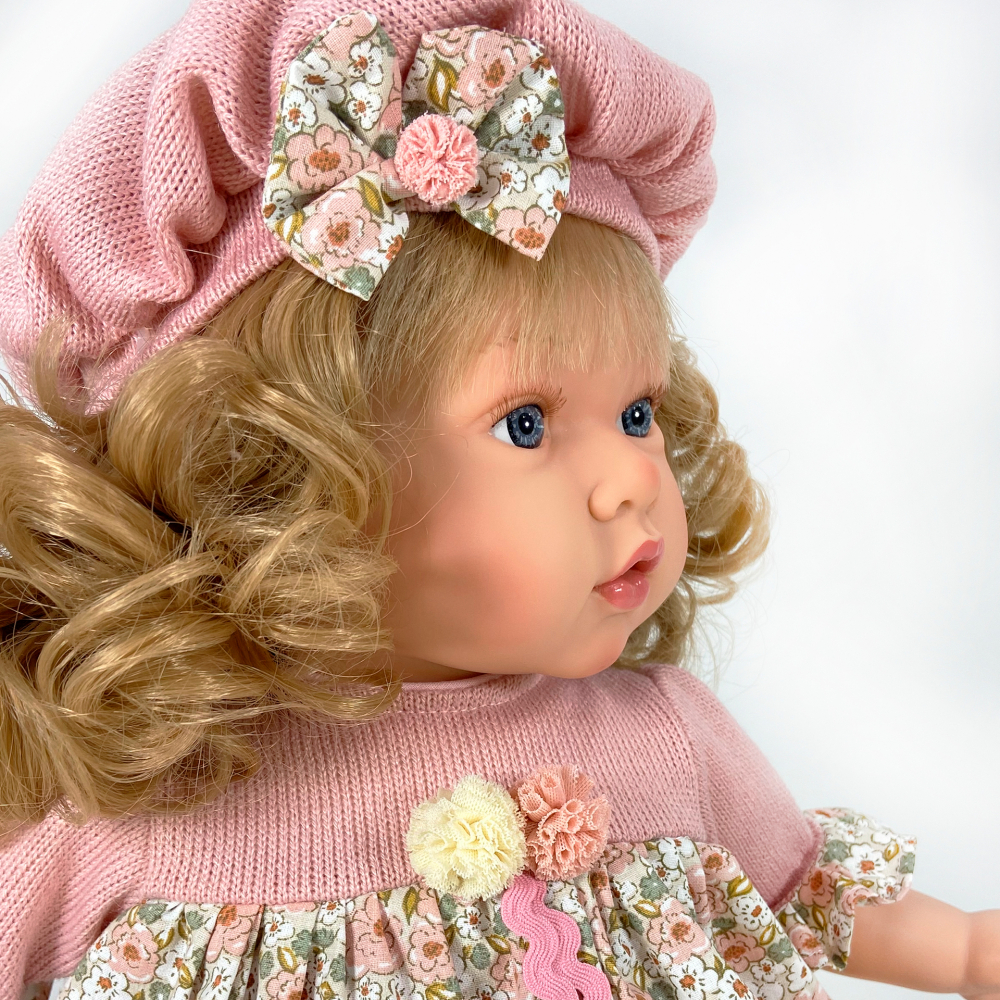 Papusa Nines D'Onil, Susette Paris, cu parul blond, cu sunete, cu miros de vanilie, 45 cm [3]