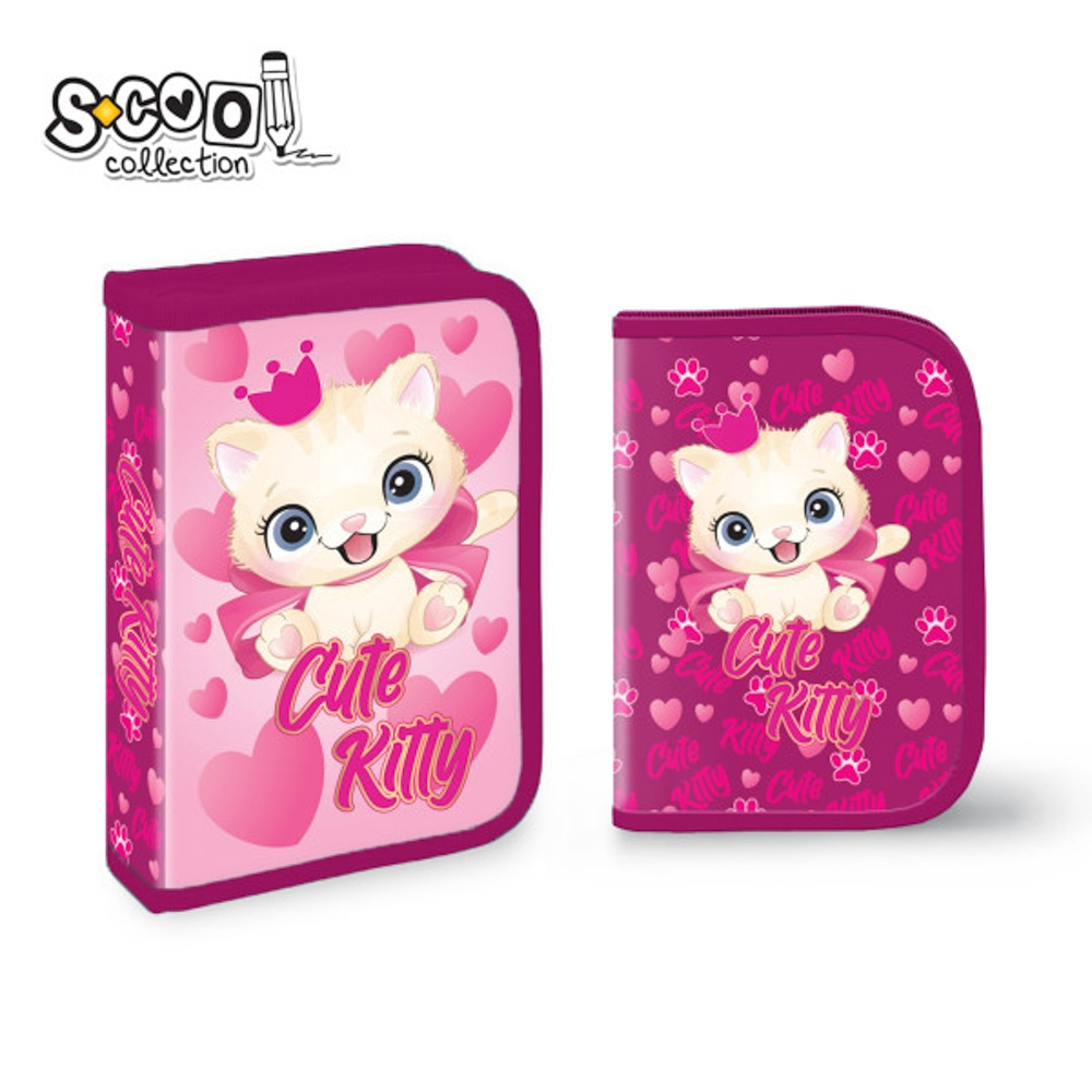 Penar echipat, 1 fermoar, 2 extensii, 32 piese, CUTE KITTY - S-COOL [1]