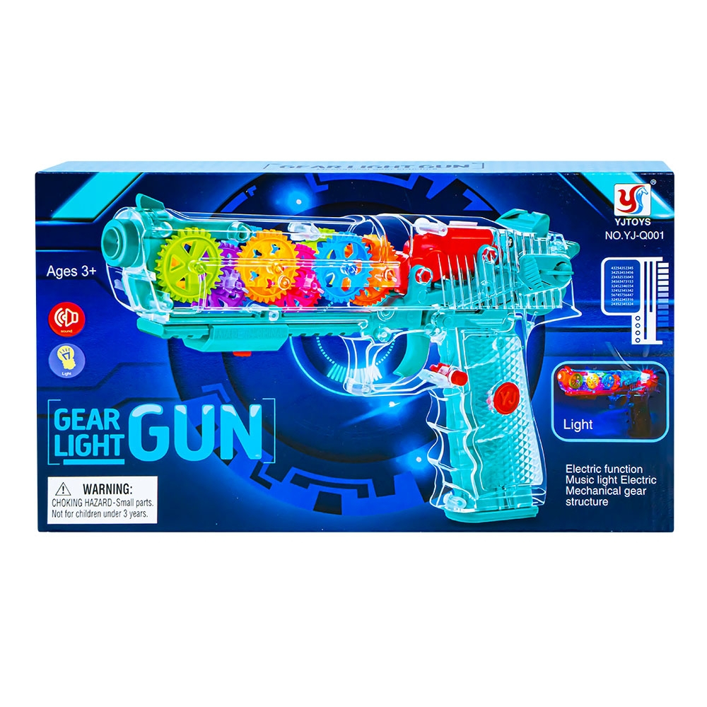 Pistol, carcasa transparenta, cu lumina si sunet [2]