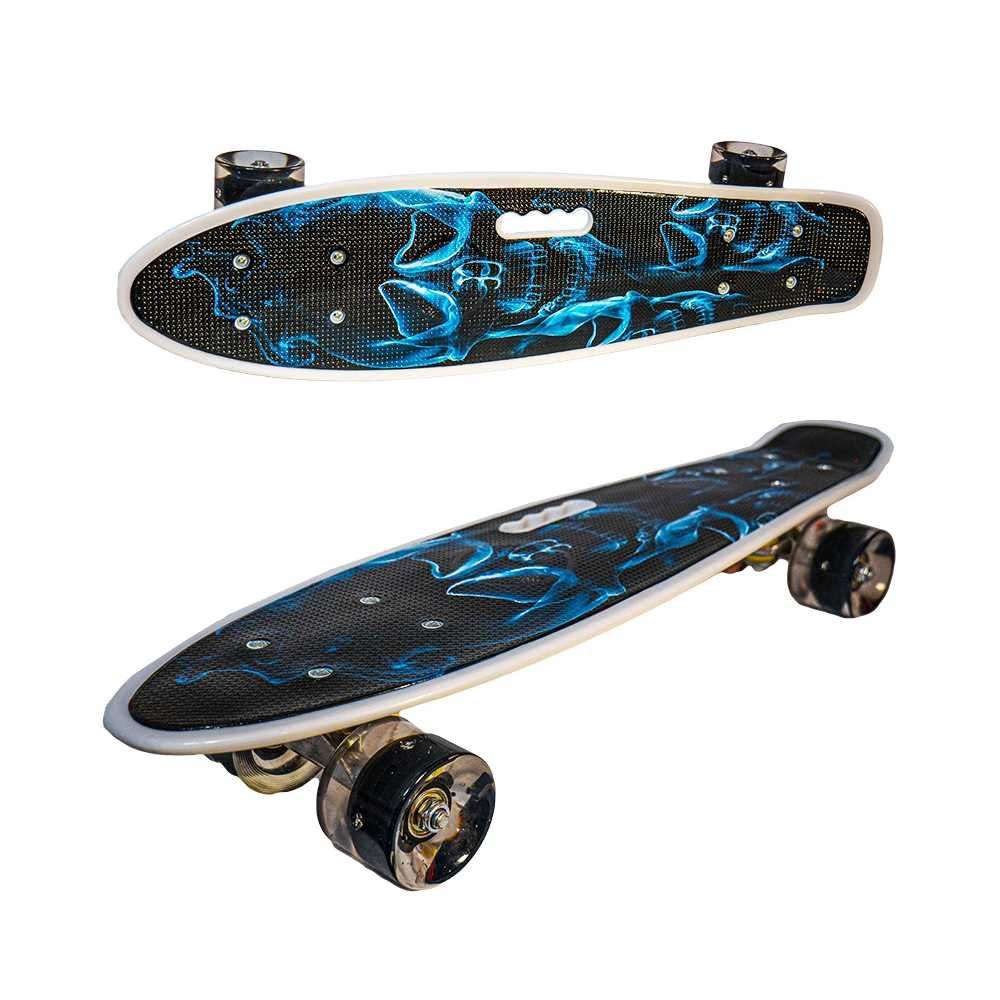Placa skateboard cu roti silicon, led [5]