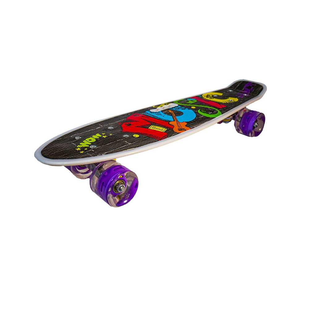 Placa skateboard cu roti silicon, led [8]