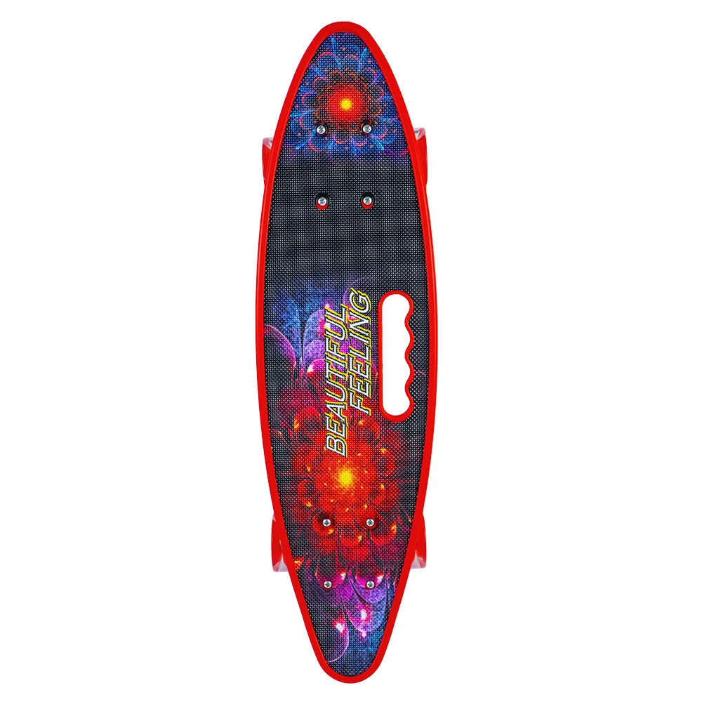 Placa skateboard cu roti silicon, led [7]