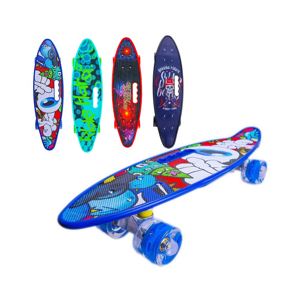 Placa skateboard cu roti silicon, led [1]